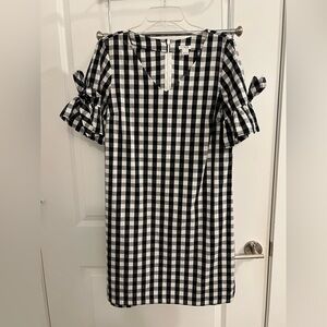 JCrew classic Black and White Checkered Dress - size Small - 97% cotton